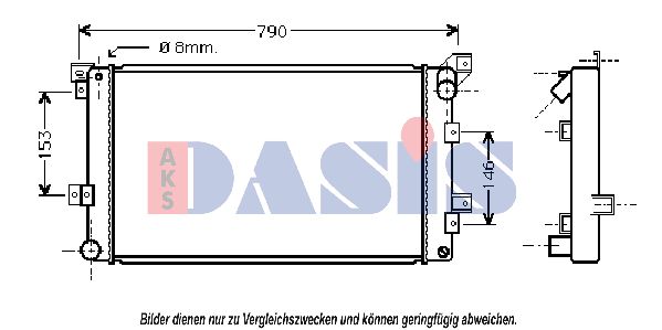 AKS DASIS radiatorius, variklio aušinimas 520280N